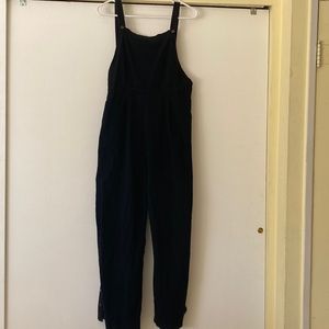 black cotton overalls/romper